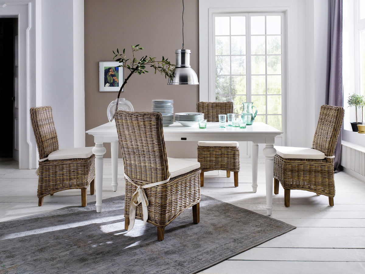 NovaSolo Provence 79" Dining Table, Classic White – view 10