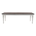 NovaSolo Provence Accent Dining Table 240, White Distress & Deep Brown