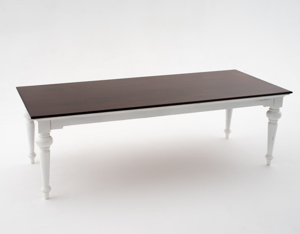 NovaSolo Provence Accent Dining Table 240, White Distress & Deep Brown – view 10
