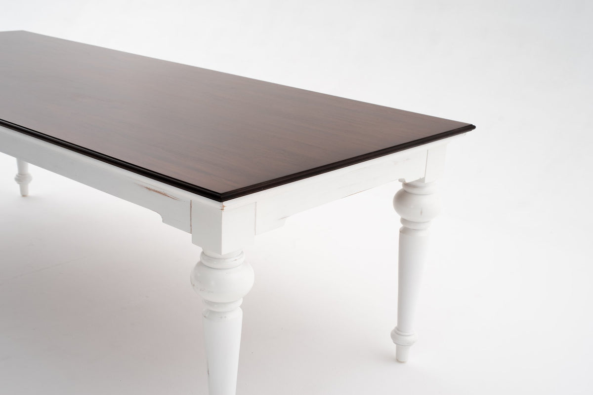 NovaSolo Provence Accent Dining Table 240, White Distress & Deep Brown – view 5