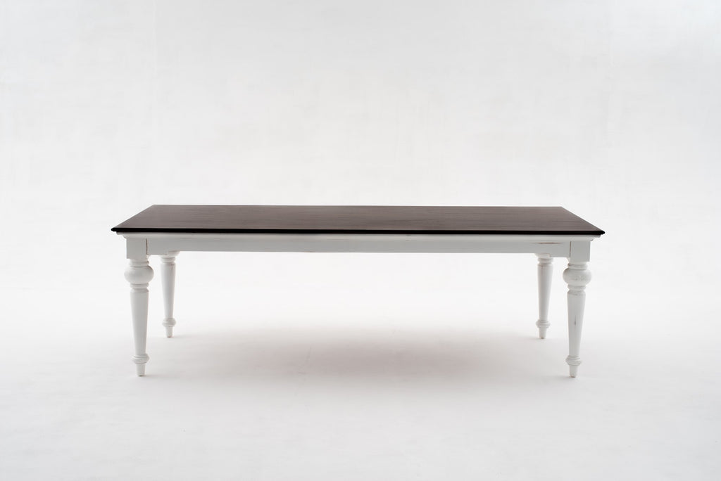 NovaSolo Provence Accent Dining Table 240, White Distress & Deep Brown – view 9