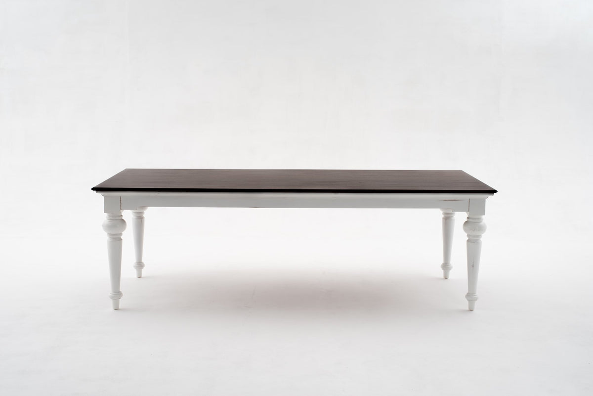 NovaSolo Provence Accent Dining Table 240, White Distress & Deep Brown – view 9