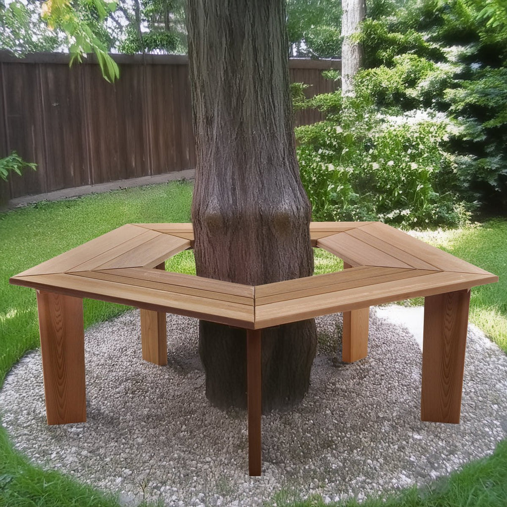 All Things Cedar 5-Sided Tree Bench – view 3