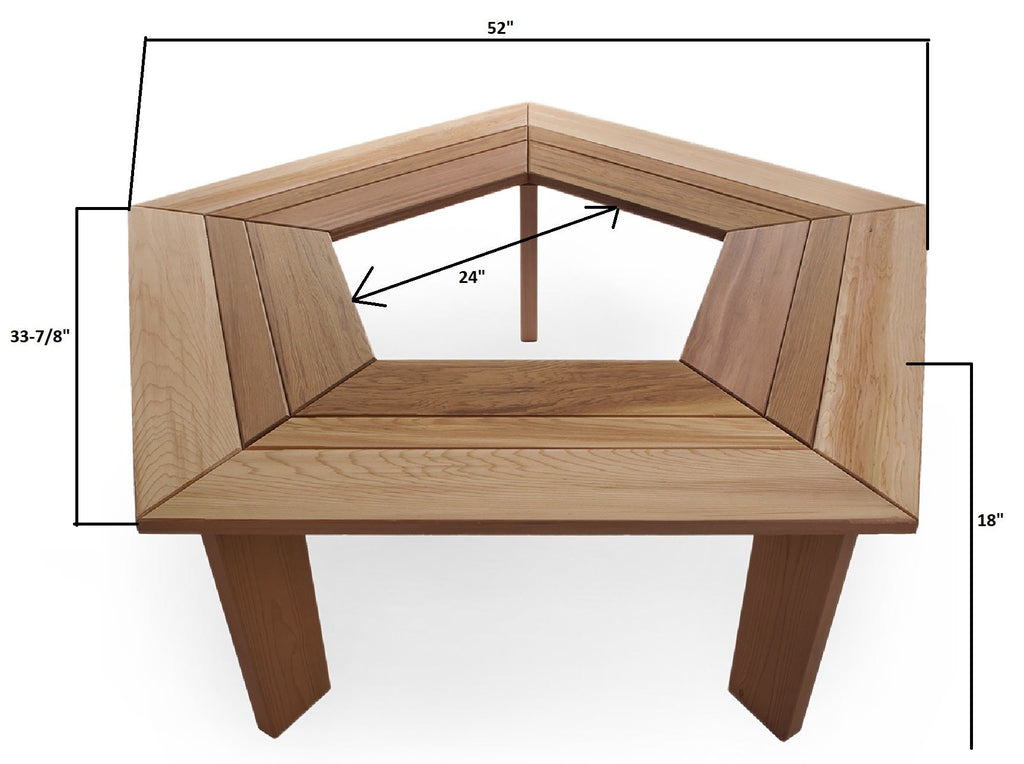 All Things Cedar 5-Sided Tree Bench – view 4