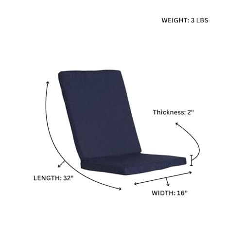 All Things Cedar Blue Hinged Chair Cushions – view 3