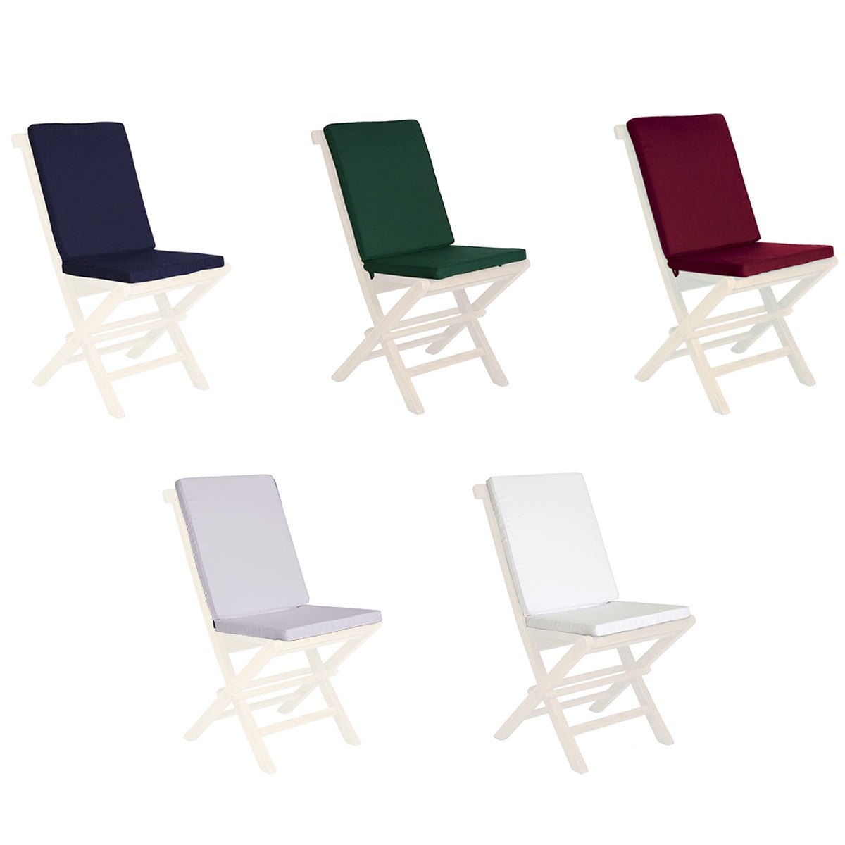 All Things Cedar White Hinged Chair Cushions – view 3