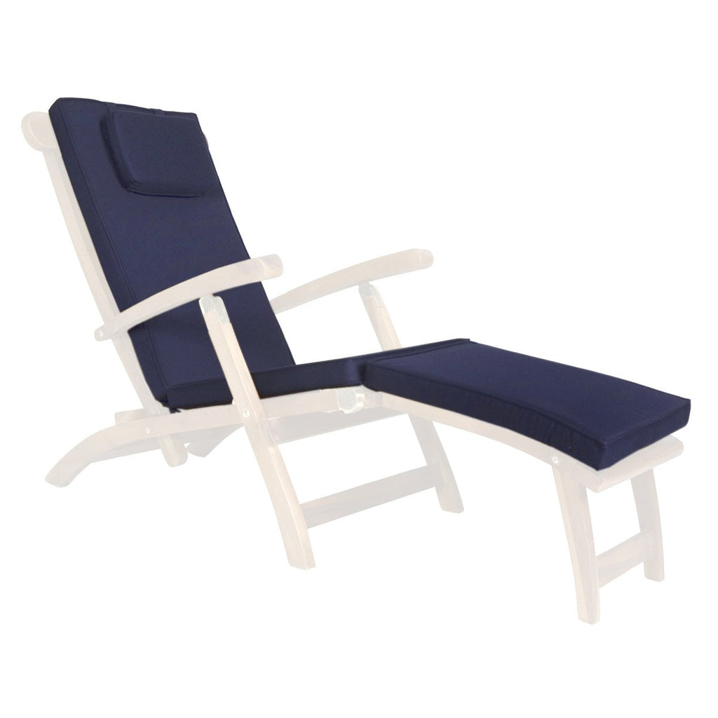 All Things Cedar Blue Steamer Chair Cushion – view 2