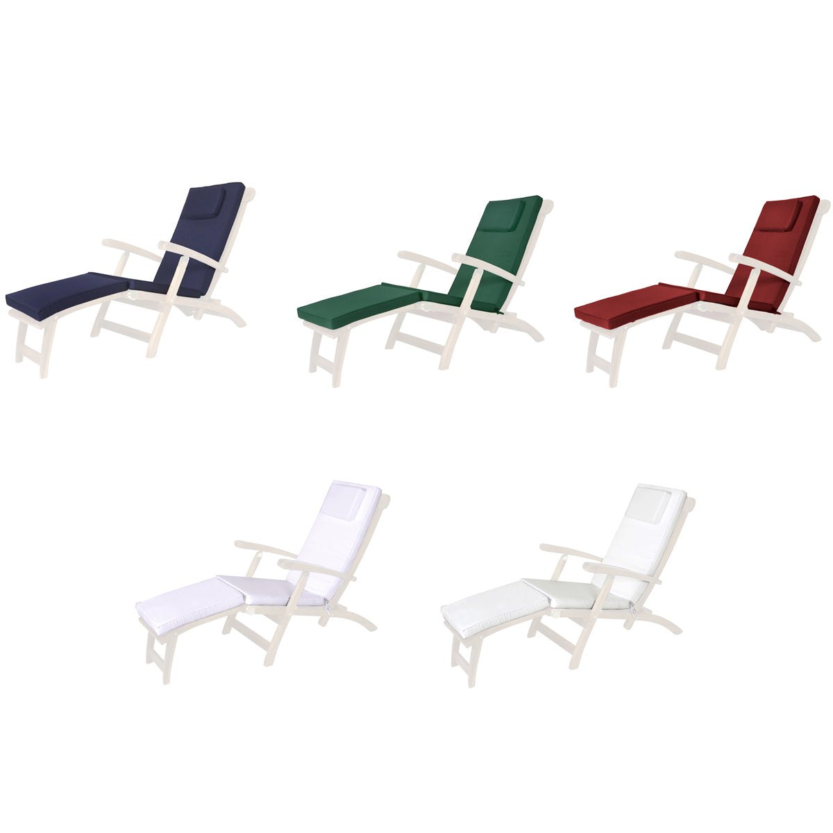 All Things Cedar Blue Steamer Chair Cushion – view 3