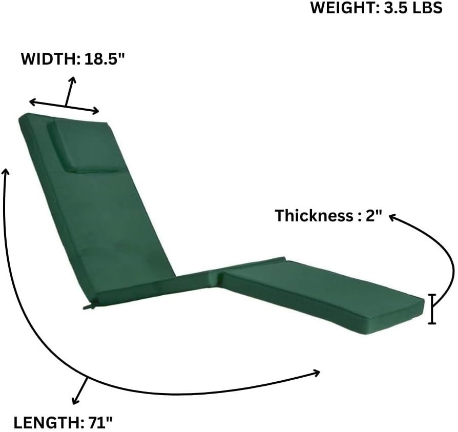 All Things Cedar Green Steamer Chair Cushion – view 3