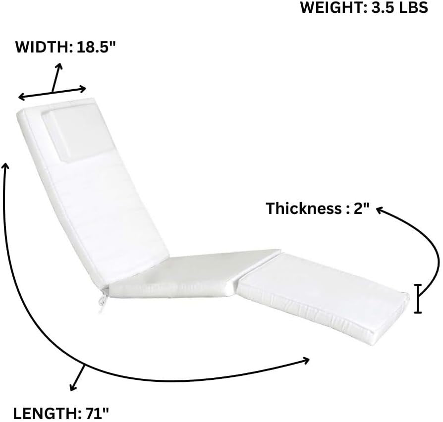 All Things Cedar White Steamer Chair Cushion – view 4
