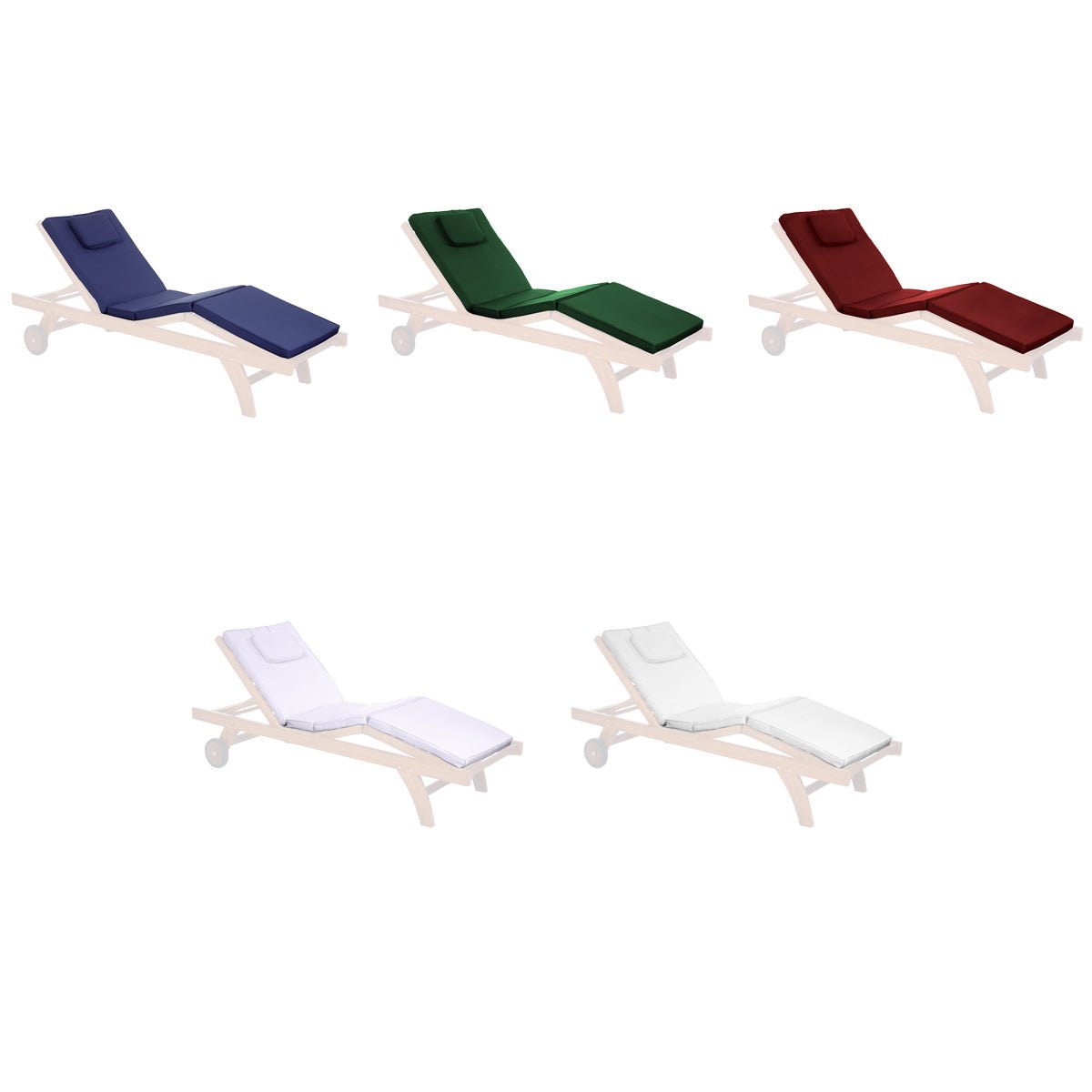 All Things Cedar Green Chaise Lounger Cushion – view 4