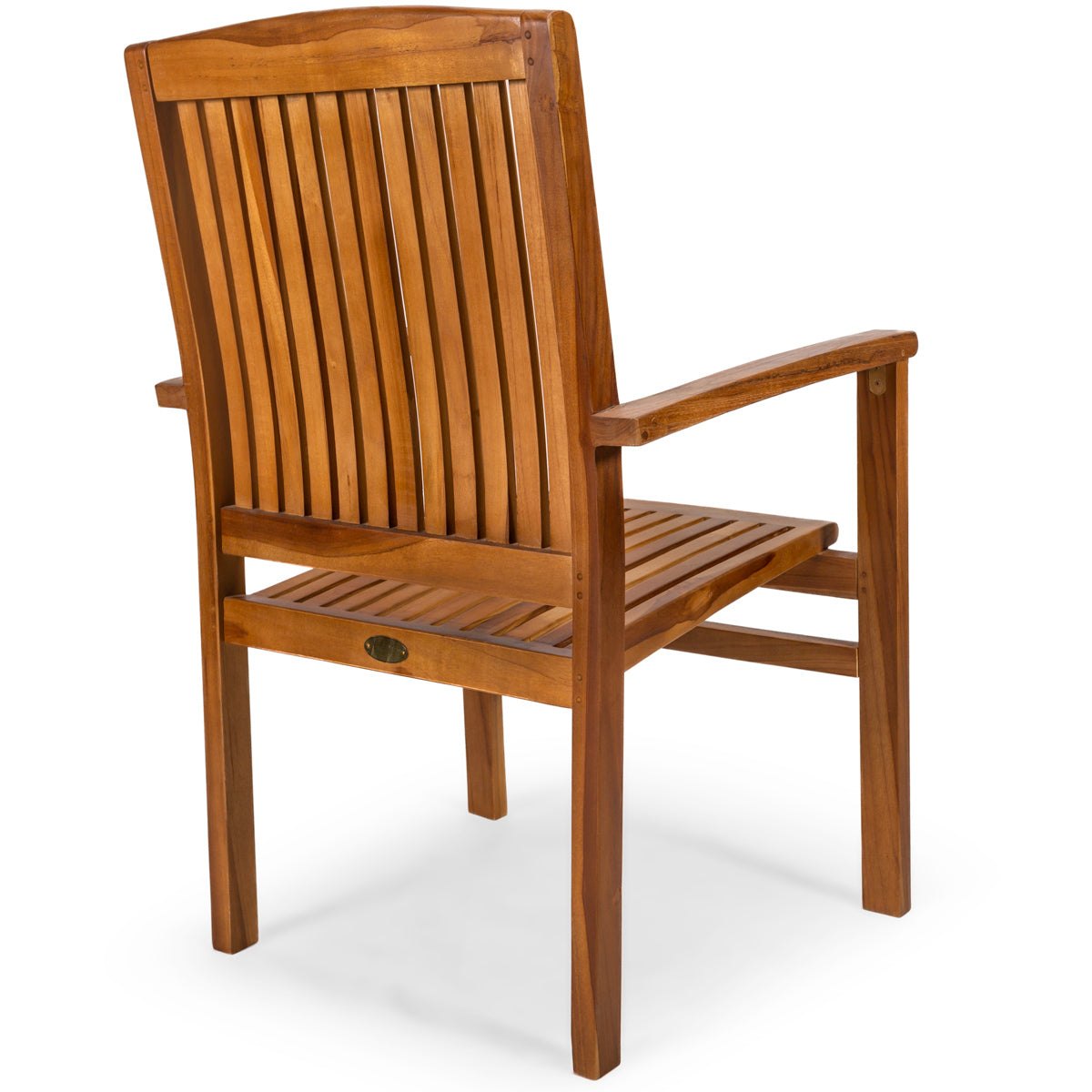 All Things Cedar Teak Stacking Chair – view 4