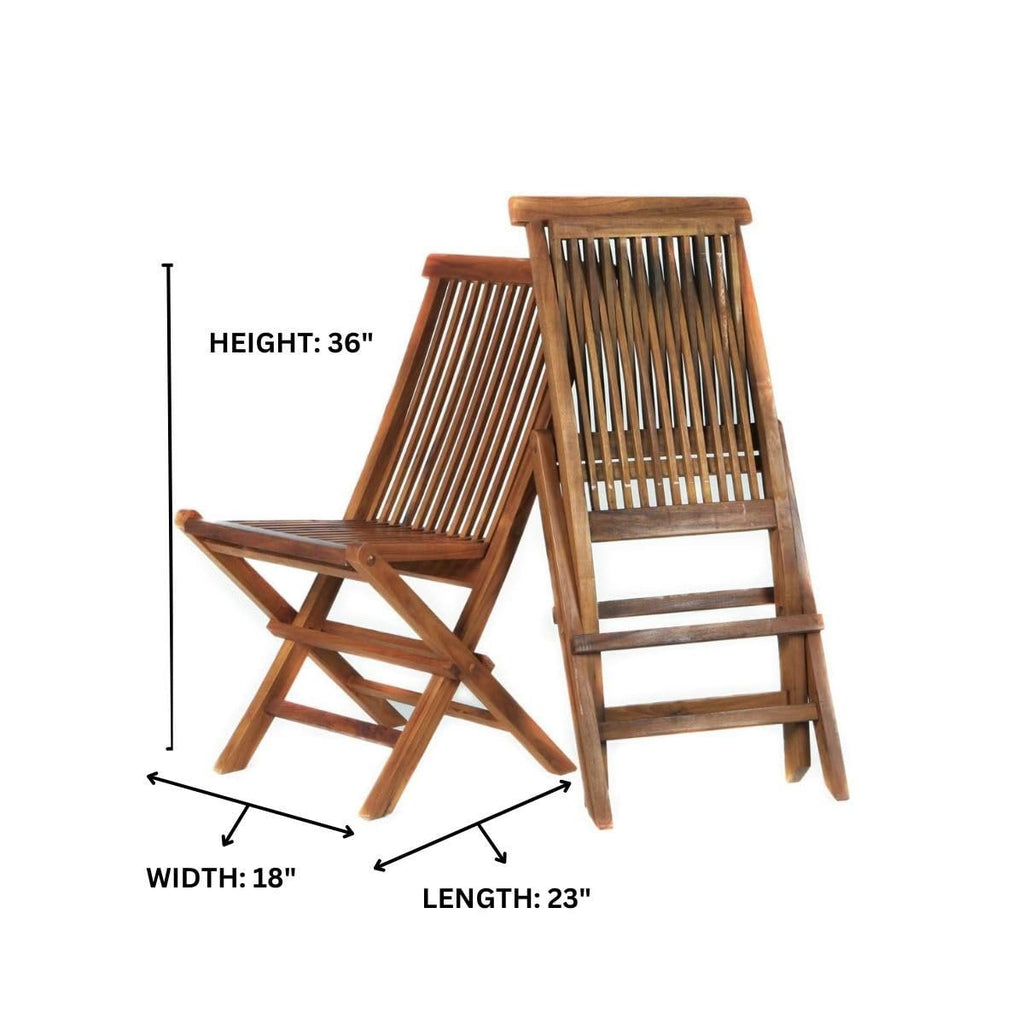All Things Cedar Folding Chair Set with Green Cushions – view 5