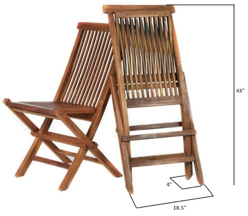 All Things Cedar Folding Chair Set with White Cushions – view 6