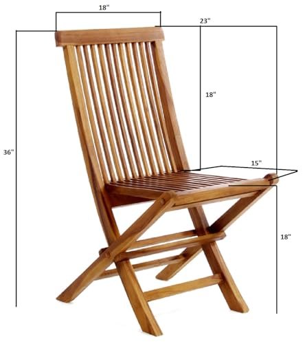 All Things Cedar Folding Chair Set with White Cushions – view 7