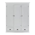 NovaSolo Halifax Wardrobe with 3 Doors, Classic White