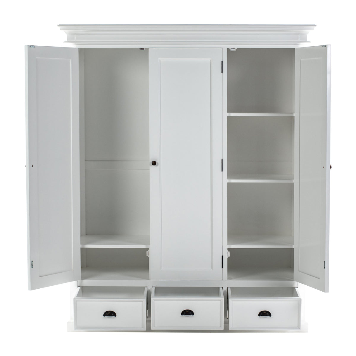 NovaSolo Halifax Wardrobe with 3 Doors, Classic White – view 2