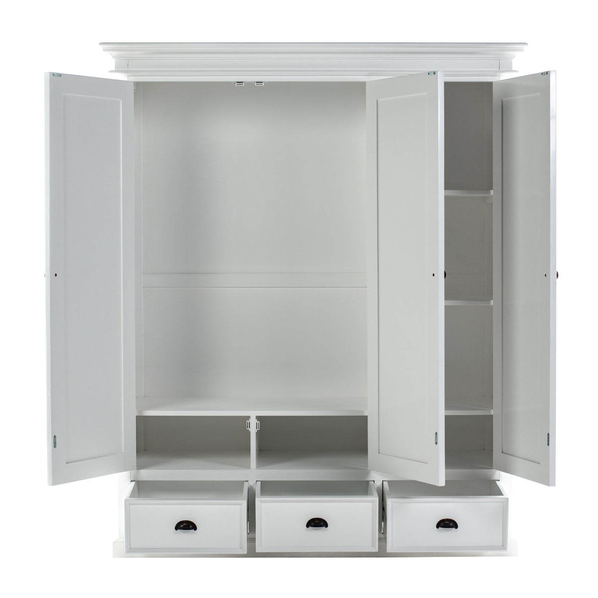 NovaSolo Halifax Wardrobe with 3 Doors, Classic White – view 3