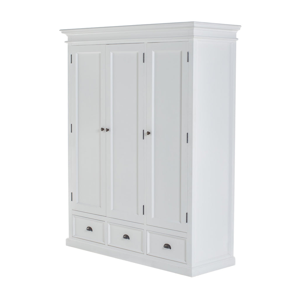 NovaSolo Halifax Wardrobe with 3 Doors, Classic White – view 4
