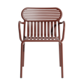 WEEK-END Armchair with Armrests in Red-Brown — Petite Friture